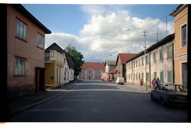 Long street in Rakvere, view towards Tallinn Street