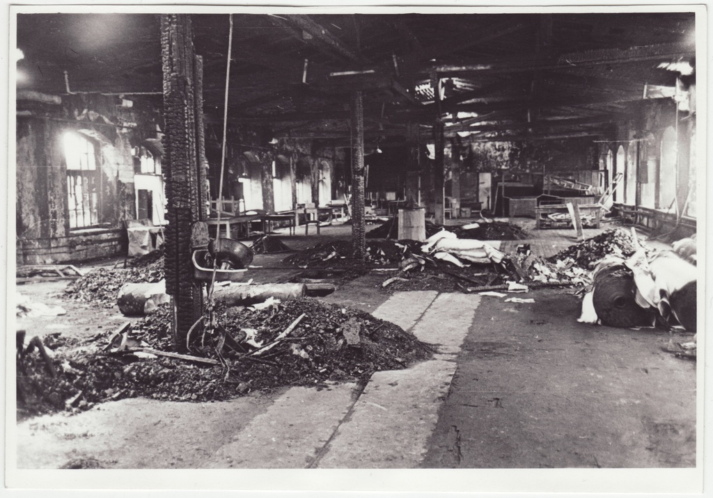 Tallinna Vineeri ja Mööblivabriku sisemus pärast tulekahju