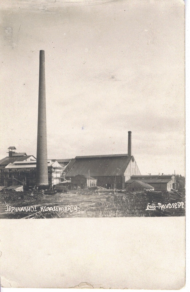 Photo. Järvakandi glass factory. Power station in the construction stage.