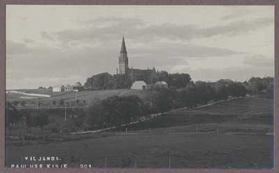 Photo, Viljandi, Valuoja org and Paulus Church from the Old Rain  duplicate photo