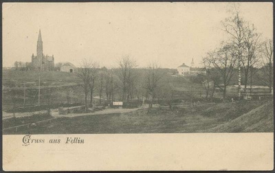 Postcards, Viljandi org, Valuoja org, Old cemetery, Paulus church  duplicate photo