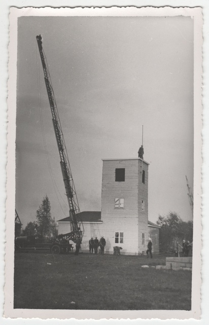 Firefighting and gas protection maneuver at the hypodroom in 1937.