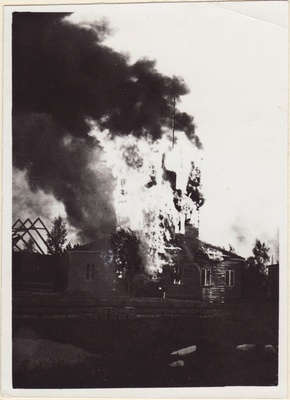 The house maket burning exercises at the hypodroom in 1938.  duplicate photo