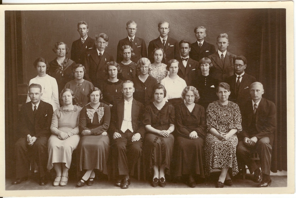 grupifoto, Järvamaa Paide Ühisgümnaasiumi 12. lend 13.06.1936.a.