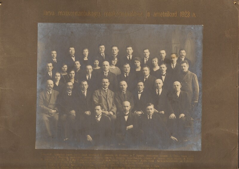 foto, Järva maavalitsuse töötajad 1923.a.