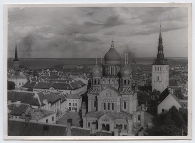 View of Pika Hermann Tower Aleksander Nevski Cathedral.  duplicate photo