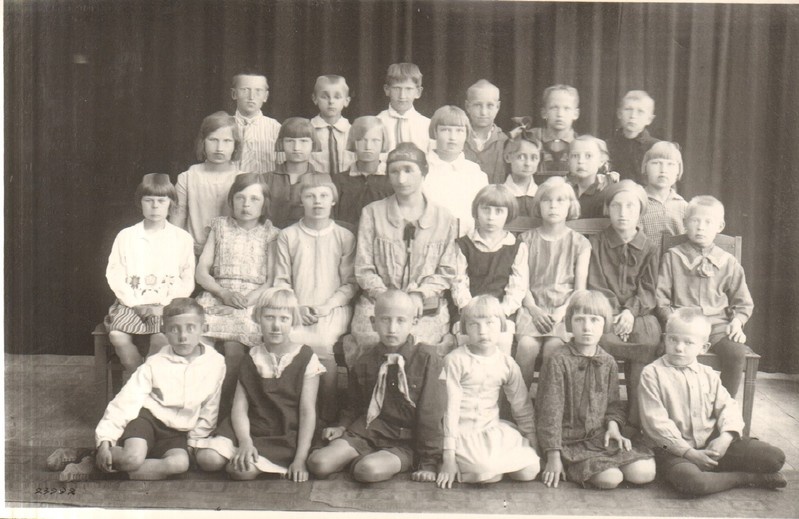 klaasnegatiiv, Paide algkooli II klass 1930.a.