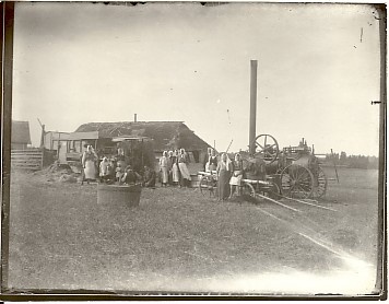 klaasnegatiiv, Lõõla I Masinaühingu viljapeks 1930.a. Lossimäel