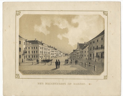 Slater; Friedrich, g. "The Market Square in Dorpat"  similar photo