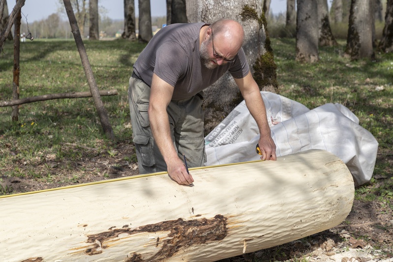 Haabja kuju mõõtine ja märkimine haavapakule