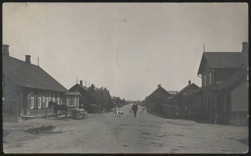 Postcard, Võhma, view along Tallinn Street