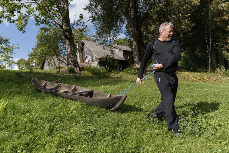 Aivar Ruukel omaehitatud haabjaga