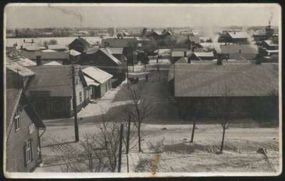 Postcard, Võhma, view along Vaksali Street in winter  similar photo