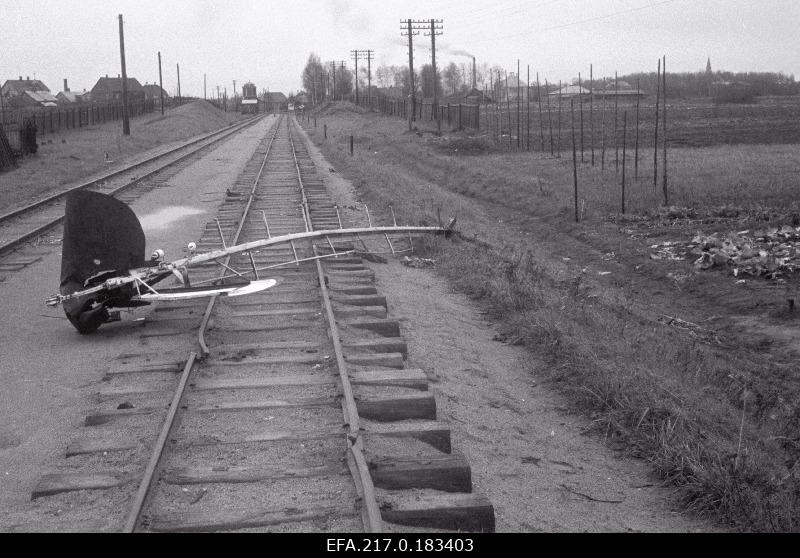 Õhkulastud semafor.