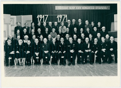 Tallinna TÜ veteranide-auliikmete I kokkutulekust osavõtjad  duplicate photo
