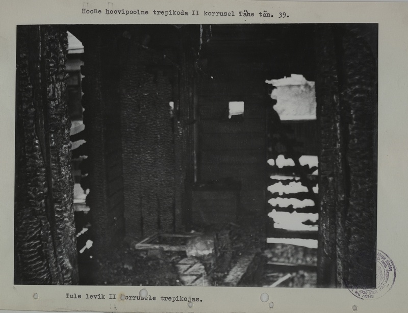 Tulest põlenud hoone sisemus