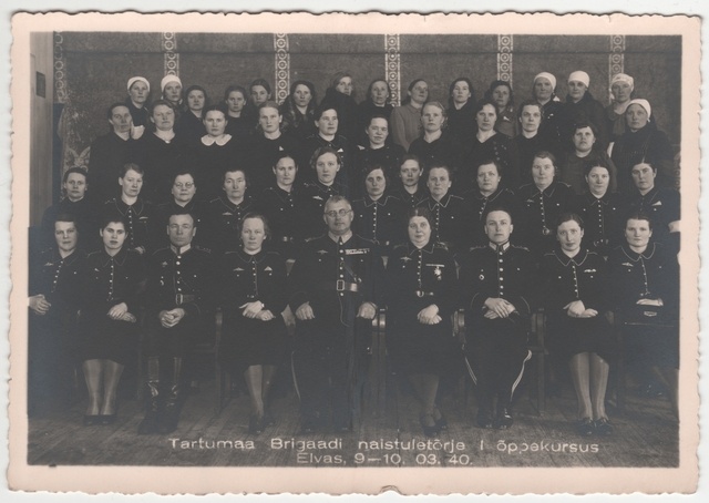 Tartumaa brigaadi naistuletõrje I õppekursus Elvas