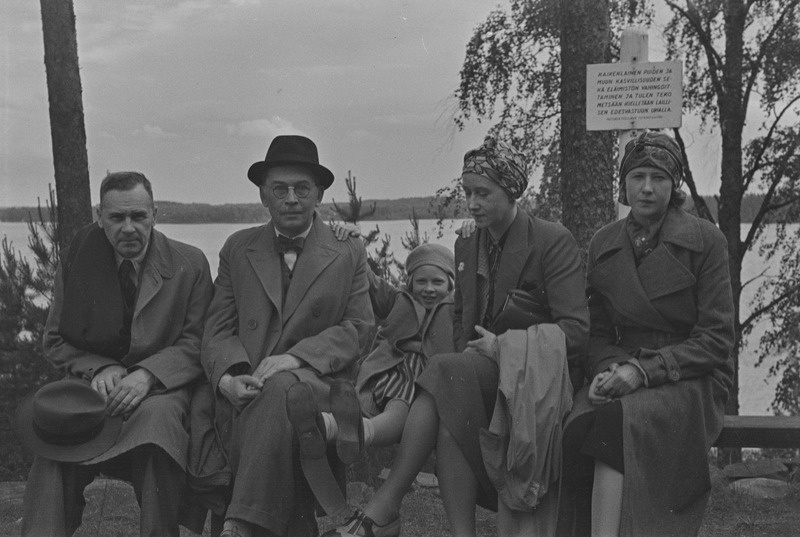 Peeter Kurvits, Friedebert Tuglas, Elo Kurvits, Elo Tuglas, Selma Kurvits Soomes, 1938