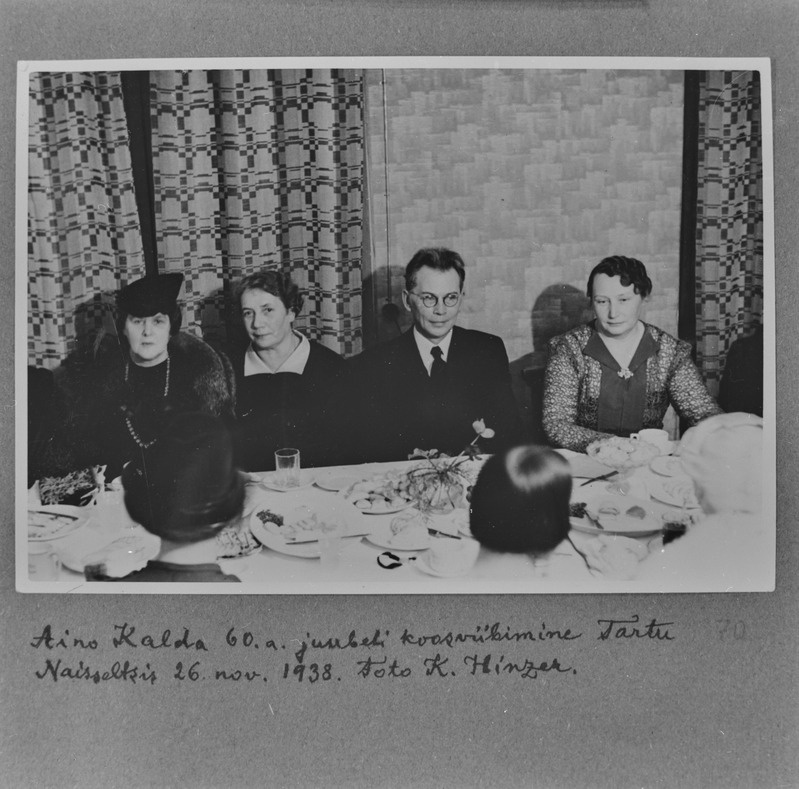 Aino Kalda 60. a juubeli koosviibimine Tartu Naisseltsis 26. nov. 1938