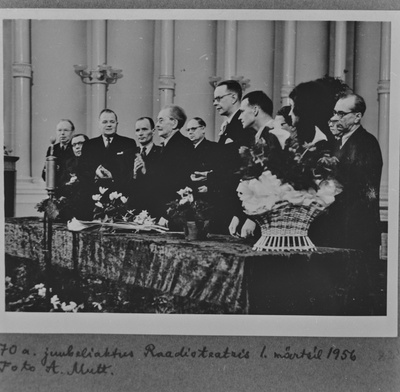 70 aasta juubeliaktus Raadioteatris, 01.03.1956  duplicate photo