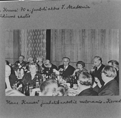 Hans Kruusi juubelibanketil restoranis "Kevad"  duplicate photo