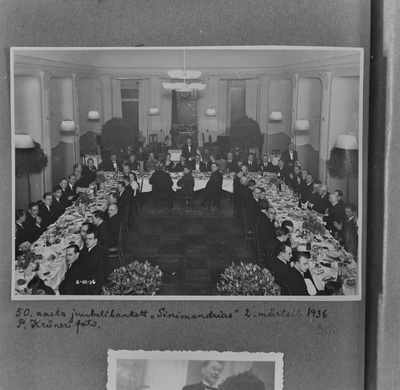 50. aasta juubeli bankett „Sinimandrias" 2. märtsil 1936  duplicate photo