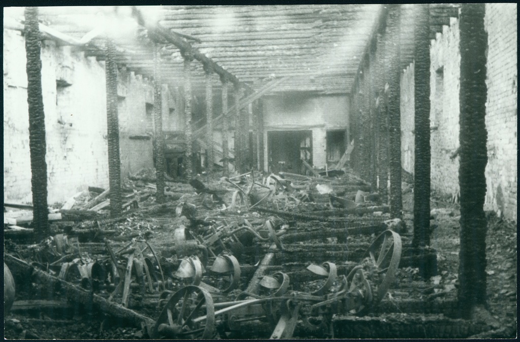 Eesti Põllumajandusmuuseumi ruum pärast tulekahju