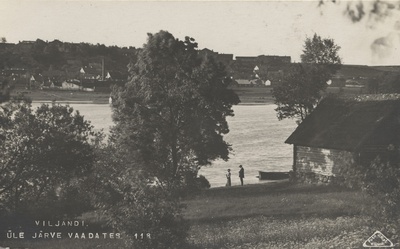 Viewing Viljandi over the lake  duplicate photo