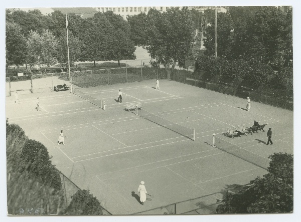 Tallinn, tennis court at the corner of the Kaarli puiestee and the Grand-Roosikrantsi street.