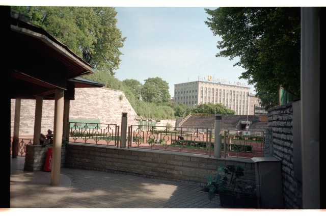 View of the tennis court in Tallinn on the Kaarli puiestee