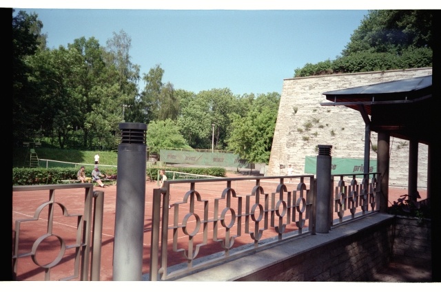 View of the tennis court in Tallinn on the Kaarli puiestee