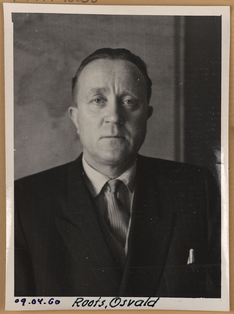 Portreefoto: meisterkorstnapühkija Osvald Roots.