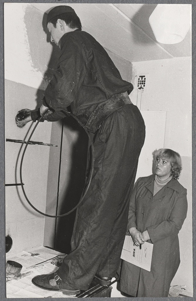 T.Maajärv I korstnapühkijate kutsemeisterlikkuse võistlusel, 1981.a.