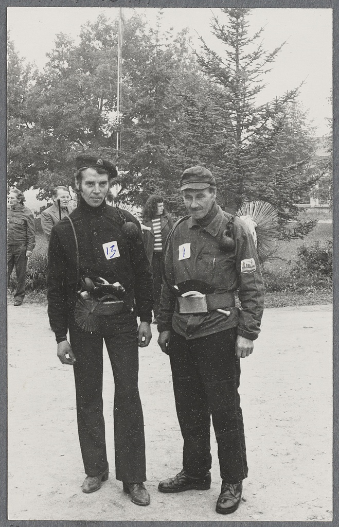 P.Mudas ja O.Meola I korstnapühkijate kutsemeisterlikkuse võistlusel, 1981.a.