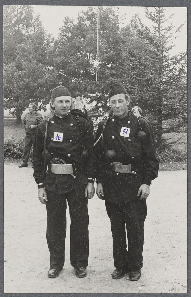 T.Lehepuu ja H.Lokk I korstnapühkijate kutsemeisterlikkuse võistlusel, 1981.a.