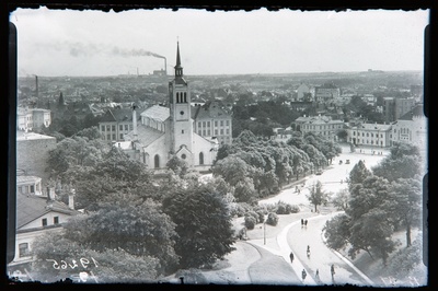 View of the Freedom Square, in the middle of the Jaan Church.  duplicate photo