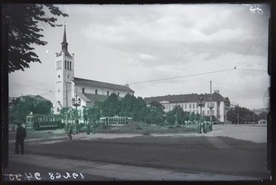 View of the Jaan Church in the Freedom (Võidu) Square  duplicate photo