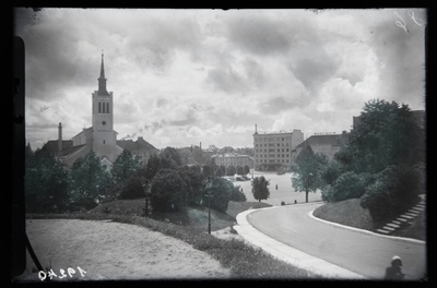 View from Harjumägi to the Freedom Square, on the left Jaan Church.  duplicate photo