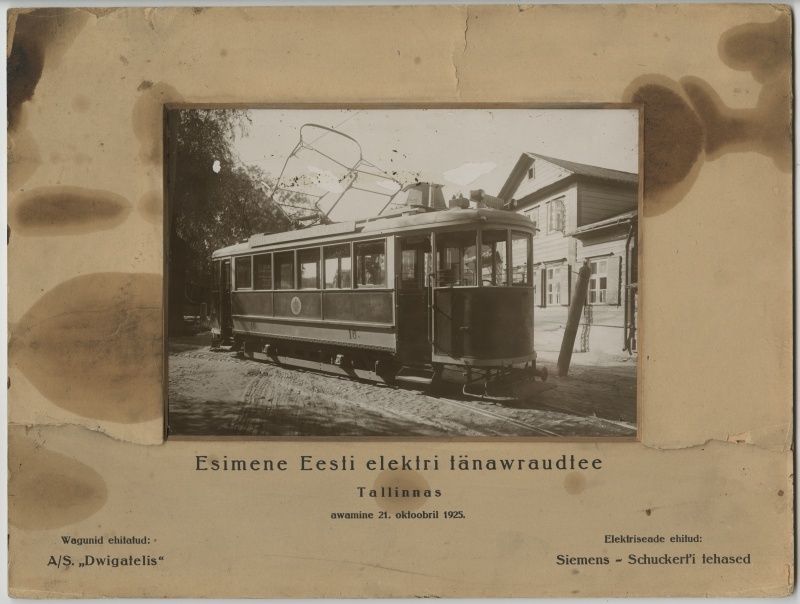 First electric tram in Tallinn