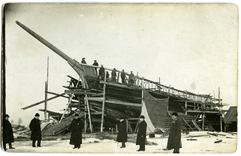 The construction of the sailing ship "Priius" for Häädemen
