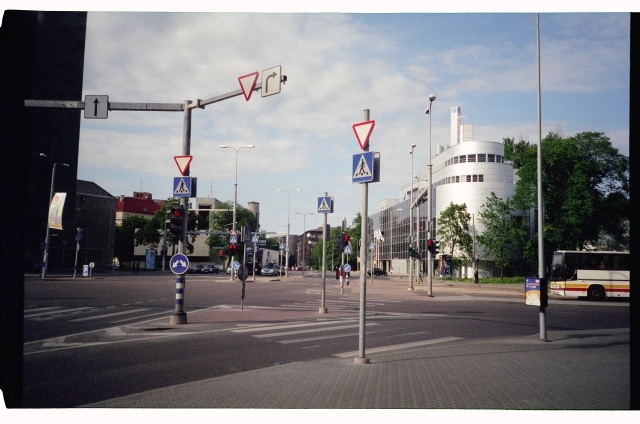 View from Liivalaia Street to Pronksi Street in Tallinn