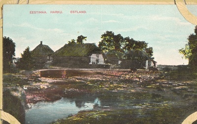 värviline postkaart, Eestimaa vaade   20.saj. algusest, Harku ,  P. Levenhageni albumist  duplicate photo