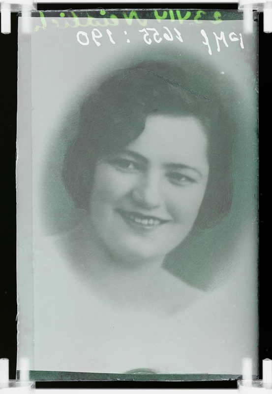 klaasnegatiiv, Neidlich, naise peaportree, Paide 1930-ndad a.
