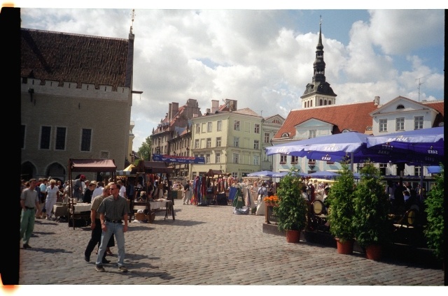 Hansalaat in Tallinn on a rain square