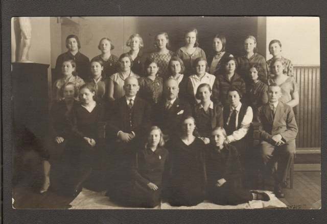 foto, Paide Alg- ja Täienduskooli õpilased ja õpetajad 1930-ndatel