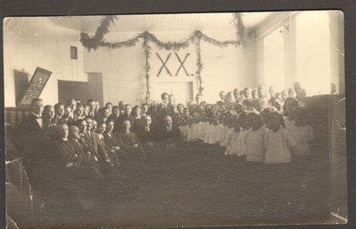 foto, Eesti Vabariigi XX aastapäev Paide Ühisgümnaasiumis 1938  duplicate photo