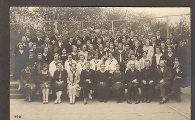 foto, Paide Ühisgümnaasiumi lõpetajad ja õpetajad 1930  duplicate photo