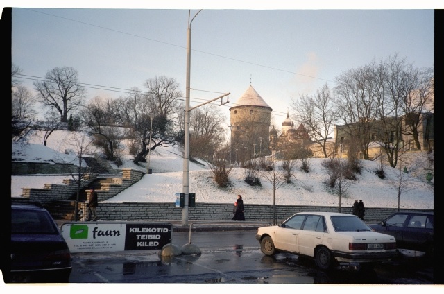 View from the Freedom Square towards the mountain of the Harjugate in Tallinn