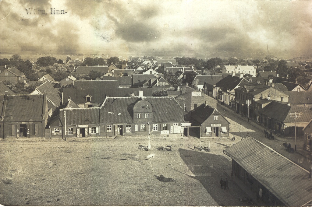 Photo. Võru.  General view of the city of Võru towards Jüri Street.