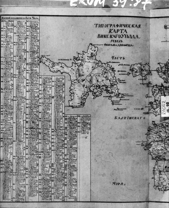 Fotokoopia Hiiumaa 1798.a. maakaardist